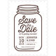 Brown Mason Jar Photo Save the Date Cards Image 4 of 6